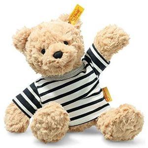 Steiff Knuffeldier beer Jimmy, schattig knuffeldier, jongens, meisjes en baby's vanaf 0 maanden, 25 cm, Soft Cuddly Friends teddybeer met T-shirt, 113925