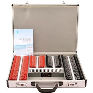 266 stuks professele A-level lenzen, oogtest, optometrie testbox, optische apparatuur, plastic randprisma auditieset,Zwaar uitgevoerd