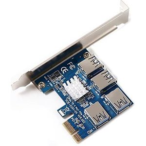 Pcie Naar Pci-e Adapter 1 Turn 4 PCI- Express Slot 1x tot 16x USB 3.0 Mijnbouw Special Riser-kaart PCI E Omvormer Compatible With BTC Mijnwerker