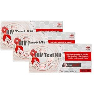 Clini-Health HIV-testset (verpakking van 3 stuks)