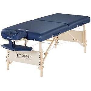 Master Massage cm Inklapbare massagebank cosmetische ligstoel, draagbare beauty bed, mobiele massagestoel, koningsblauw, 71 cm