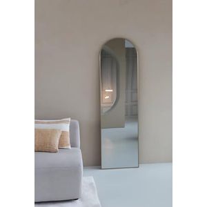 Nordic Style® Boog spiegel - 170x50cm - in 4 Nordic kleuren - Boogspiegel - Passpiegel - Halfronde spiegel - Staande spiegel - Wandspiegel (Greige)
