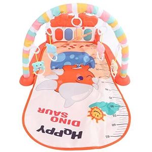 Baby Gyms Speelmatten, Hand Oog Coördinatie Zachte Verlichting Baby Muzikale Activiteit Mat Vroeg Onderwijs Comfortabel voor Binnen (Oranje)