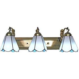 Tiffany -Stijl Muurlichtwand Zeemeermin Basis Mediterrane Wanden In Ingebouwde Glazen Glazen Spiegel Spiegel Verlichting Voor Woonkamer/slaapkamer/allée/bar/koffie