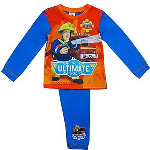 TDP Textiles Ultimate Hero Boys Officiële Brandweerman Sam Pyjama, Blauw, 3-4 jaar