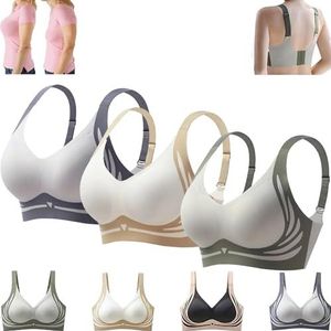 Libiyi BH for oudere vrouwen, Super Gather BH, draadloze push-up BH, anti-verzakking BH, ontworpen door een 60-jarige grootmoeder(05,XXL)