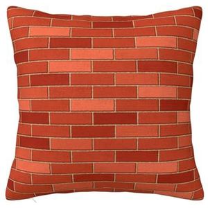 OPSREY rode bakstenen muur textuur gedrukt Throw Pillow Case decoratieve kussensloop Kussenhoes