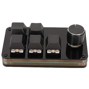 Macrotoetsenbord, Bekabeld USB Hot-swappable Minitoetsenbord 5 Toetsen 1 Knop voor Media