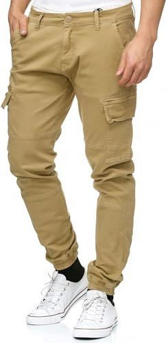 Indicode - August Cargo Pants - Cargobroek - Cornstalk - Katoen met 6 zakken