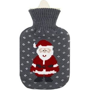 Warmwaterkruik Warmwaterzak Met Gebreide Kerstmanhoes Warmwaterfles Verwijderbare Gebreide Hoes Kruik Warm Winter (Color : A, Size : 1000 ml)