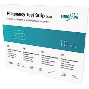 EUROPAPA® Healthcare 10 stuks ultragevoelige zwangerschapstest - zwangerschapstest vroegtest - zwangerschapstest - vroege zwangerschapstest (10 stuks)