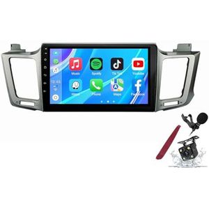 Android 14 Autoradio Sat Navi voor T-oyota RAV4(2013-2018) 9 Inch Touchscreen Multimedia Speler met Draadloze Carplay GPS Navigatie FM RDS Bluetooth 5G-WiFi SWC DSP,M100s