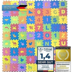 alle kinderen United ® Kids puzzel Mat - Kids tapijt speeltapijt onschadelijk speelmat EVA schuim Mat (XXL - cijfers en letters)