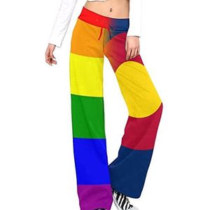 LGBT Pride Colorado State Flag Yoga Broek Voor Vrouwen Casual Broek Lounge Broek Trainingspak met Trekkoord M