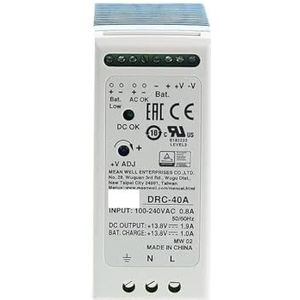 DRC-40 Switching Power Supply DRC-40A 13,8 V DRC-40B 27,6 V Security DIN type met UPS functie 40 W (DRC-40B 27,6 V)