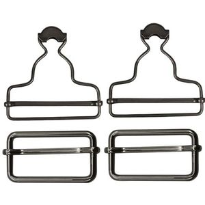Trimming Shop Strap-on gespen, tuinbroek clips met rechthoekige gesp voor bretels en bretels, bevestigingen voor sets en tuinbroek, brons, 40 mm