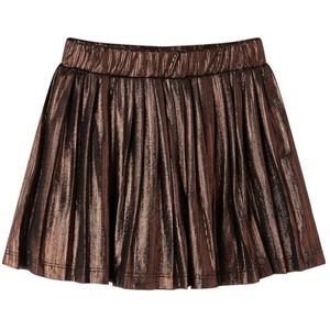 Kinderrokje met glitters 128 cognackleurig, kinderkleding, rok meisje, rokje meisje, kinderkled, meisjeskleding, meisjes rok, kleren meisjes