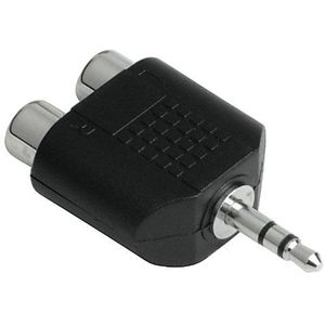 Hama 75122376 - kabel-interface/adapter (3,5 mm, 2 x RCA male connector/vrouwelijke connector, zwart)