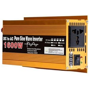 Omvormer, Omvormer 12V/24V 220 zuivere sinusgolf 1600W-3000W Multifunctionele omvormer Autoomvormer(12V 50HZ 1600W)
