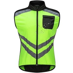 Wielrenvest - Groen - Mouwloos - Lichtgewicht - Ademend - Winddicht - Reflecterend