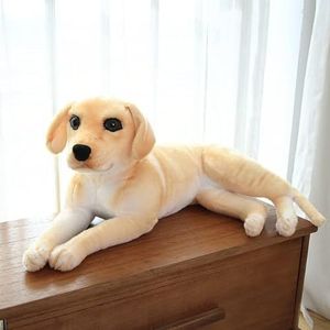 Leuke simulatie liegen golden retriever pluche speelgoed gevulde zachte puppy hond kussen pop speelgoed voor kinderen meisjes verjaardagscadeau 50cm b