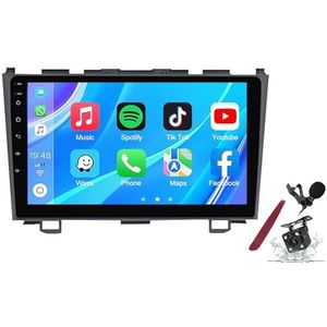 Android 14 Autoradio Sat Navi voor H-onda CR-V (2006-2012) 9 Inch Touchscreen Multimedia Speler met Draadloze Carplay GPS Navigatie FM RDS Bluetooth 5G-WiFi SWC DSP,M120s