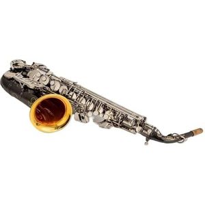 saxofoon kit Zwart Nikkel Zilver Legering Altsax Messing Muziekinstrument Mondstuk Met Stoffen Doos, Lederen Doos, Hoogwaardige Doos (Color : Cloth Box)