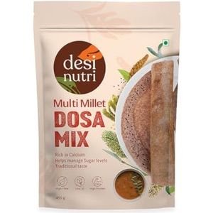 Desi Nutri Multi Millet Dosa Mix | Millet Dosa Mix | Dosa Batter with Millets | Instant Millet Dosa Mix - 450gms | Rich in Vitamins and Minerals