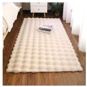 Tapijten Zacht Gebied Tapijt Pluizige Shaggy Tapijt Wasbare Tapijten Kamer Tapijt Vloer Zachte Hal Vloermat Voor Woonkamer Kinderkamer Slaapkamer Indoor (Color : Beige White, Size : 90x180cm)