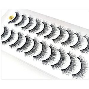 Nieuwe 2/5/10 paar Natuurlijke Valse Wimpers Fake Wimpers Lange Make 3D Nink Washes Extension Eyelash Mink Eyelashes voor Schoonheid (Color : 10 pairs 123)