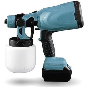 Accu-verfspuit, handspuitpistool, compatibel met Makita 18 V, voor het schilderen van muur tuinhek