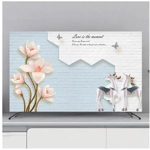WLTYSM Tv-hoes, tv-hoes, bescherming, stofkap, huishouden, hangen, tv, stofkap, thuis, universele bloemen, decoratie, eenvoudige tv-displaybeschermers (A, 70 inch, 161 x 96 cm)