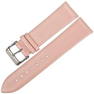 YingYou Echt Lederen Horlogeband Horlogeaccessoires Horlogeband Zwarte Horlogeband Compatibel Met MIDO Compatibel Met DW Compatibel Met CK Compatibel Met TIMEX Horlogeband(Pink_18mm)