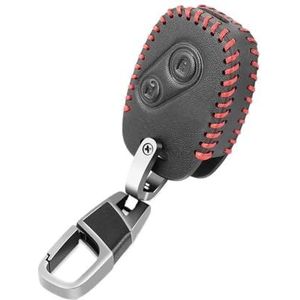 Autosleutel beschermhoes Lederen 2 Knops 3 Knops Car Key Hoesje Shell Remote Fob Cover Voor CR-V Voor Civic Voor Insight SRV FRV Voor Chord 7 Voor Jazz Gr8 150 R Sleutel Shell(2 Button Black)