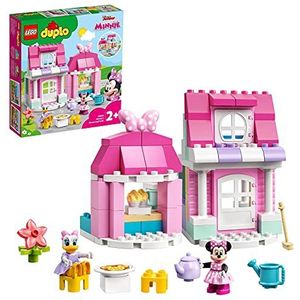 LEGO 10942 DUPLO Disney Minnie's Huis en Café Poppenhuis met Minnie Mouse, Speelgoed voor Peuters vanaf 2 Jaar, met Extra Grote Stenen