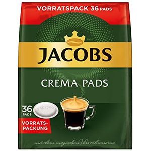 Jacobs Koffiepads Crema Classic, 180 Senseo compatibele pads in voordeelverpakking, 5 x 36 dranken