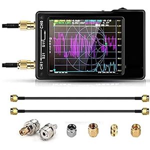 Signaalanalysator, 2.8 Inch VNA-H Vector Netwerk Antenne Analyzer 10 KHz-1.5 GHz MF HF VHF UHF Met SD Card Slot V3.6 Versie Spectrum Analyzer(With SMA Adapter)