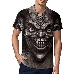 Laughing Angry Joker golfpoloshirt voor heren, zomer T-shirt met korte mouwen, casual sneldrogende T-shirts, XL