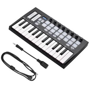 25 Snelheidsgevoelige Toetsen USB-toetsenbordcontroller 8 RGB-achtergrondverlichting Pad LED-display Elektronisch Toetsenbord Draagbaar Keyboard Piano