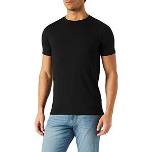 Urban Classics Heren T-shirt van biologisch katoen, bovendeel van stretchmateriaal voor mannen, Organic Fitted Strech Tee verkrijgbaar in 2 kleuren, maten S - 5XL, zwart, M