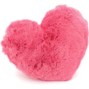 heimtexland Cart Decoratief kussen pluche hart knuffelkussen XL flanel kussen 30x40 hartkussen geschenk type 901 roze