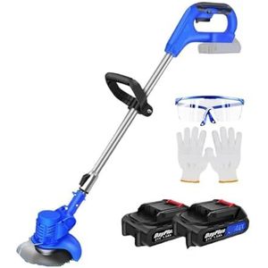 21V Grastrimmer Elektrische Snoerloze Trimmer Met 2x Accu, Grasmaaier, Snoeischaar Tuingereedschap Onkruid Heggenschaar Rand