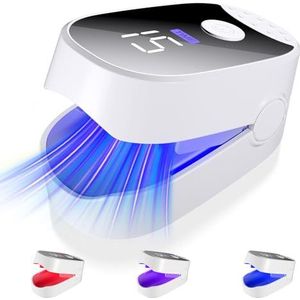 Nagel schimmel behandeling apparaat, vingernagel & teennagel schimmel behandeling, rood en blauw licht en koude laser voor schimmel nagels, schone nagels (6 * 650nm + 6 * 470nm + 1 * 1064nm)