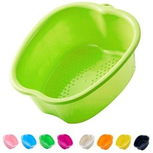 AXLOFO Grote spa voetbad kom, stevige kunststof weken, massage pedicure kom, detox, extra voetenbad voet wastafel voor dode huid verwijderen, eelt (appel)