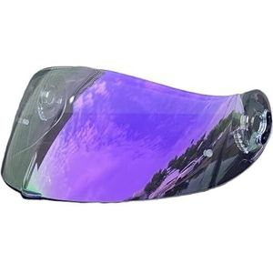 Motorhelm vizier lens, Helmvizier, X803 Shield Vizier for Nolan Xlite X803 X803RS X802RR Gezichtsscherm UV-beschermd windscherm Moto Helm Accessoires (alleen for gebruik op Gold-Day)(Revo Clear Purple