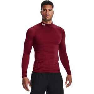 Under Armour Coldgear Armor voor heren, vochtafvoerend basislaag, kardinaal (625)/wit, S