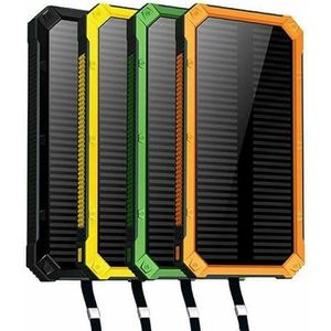 Zonnelader, draagbaar zonnepaneel for kamperen, draadloze oplader for mobiele telefoons (Color : Semi-finished Black)