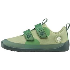 Affenzahn Lucky Blotevoetenschoen van katoen, veganistisch, antislip, flexibel, reflecterend, voor de zomer, in de maten 21-32, Groene Kikker, 34 EU