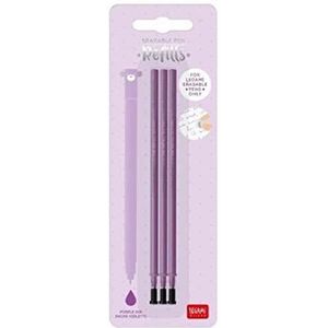 Uitwisbare Gel Pen Vullingen voor Legami Pennen - Paarse Inkt - Pack van 3