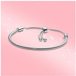 Armband 100% 925 zilver rose gouden armband mousserende CZ sieraden charme for vrouwen armband charm cadeau Armband 925 Sterling Zilver (Style : PAB013-A)